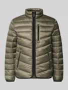 Tom Tailor Regular Fit Steppjacke mit Stehkragen in Oliv, Größe L