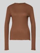 s.Oliver RED LABEL Slim Fit Langarmshirt mit Viskose-Anteil in Mittelb...