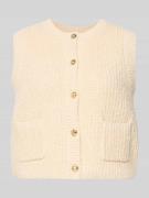 Christian Berg Woman Strickweste Melange Effekt mit Schmuckknopf in Be...