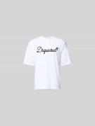 Dsquared2 Loose Fit T-Shirt aus reiner Baumwolle in Weiss, Größe L