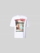 Dsquared2 Loose Fit T-Shirt aus reiner Baumwolle in Weiss, Größe L
