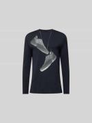MM6 Maison Margiela Regular Fit Longsleeve mit Motiv-Print in Black, G...