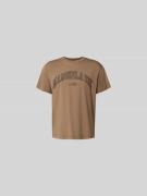 MM6 Maison Margiela Regular Fit T-Shirt mit Logo-Print in Camel, Größe...
