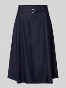 More & More Midirock in Denim-Optik in Jeansblau, Größe 34