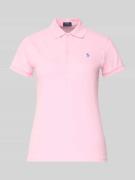 Polo Ralph Lauren Slim Fit Poloshirt aus Baumwoll-Mix in Rosa, Größe L