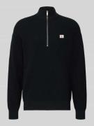 Calvin Klein Jeans Loose Fit Troyer mit gerippten Abschlüssen in Black...