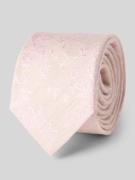 OLYMP Krawatte aus Seiden-Mix mit floralem Allover-Stitching in Rose, ...
