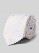 OLYMP Krawatte aus Seiden-Mix mit floralem Allover-Stitching in Bleu, ...