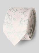 OLYMP Krawatte aus Seiden-Mix mit floralem Allover-Stitching in Gruen,...