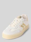 Tamaris Low Top Sneaker aus Rindsleder-Textile-Mix in Weiss, Größe 36