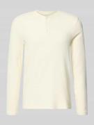 MCNEAL Regular Fit Longsleeve mit Knopfleiste in Ecru, Größe L