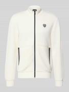 EA7 Emporio Armani Sweatjacke mit Reißverschluss in Offwhite, Größe L