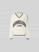 MM6 Maison Margiela Pullover in Strick-Optik in Weiss, Größe L