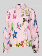 Milano Italy Hemdbluse mit Knopfleiste in Rose, Größe 36