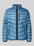 Tom Tailor Regular Fit Steppjacke mit Stehkragen in Blau, Größe L