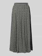 MAX&Co. Ausgestellter Midi-Rock mit Allover-Muster in Black, Größe 32