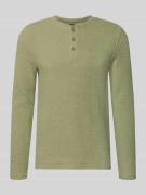 MCNEAL Regular Fit Longsleeve mit Knopfleiste in Lind, Größe L