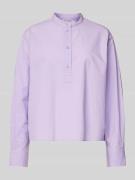 Marc O'Polo Denim Relaxed Fit Bluse mit Stehkragen in Flieder, Größe X...