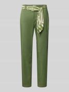 Christian Berg Woman Slim Fit Chino mit Bindegürtel in Schilf, Größe 4...