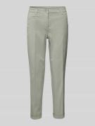 Cambio Slim Fit Hose mit verkürztem Schnitt Modell 'STELLA' in Khaki, ...