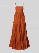 Jake*s Cocktail Abendkleid im Stufen-Look in Dunkelorange, Größe 32