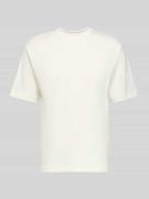 MCNEAL Regular Fit T-Shirt aus reiner Baumwolle in Ecru, Größe L