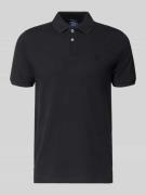 MCNEAL Slim Fit Poloshirt mit Logo-Stitching in Black, Größe L