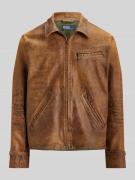 Polo Ralph Lauren Regular Fit Bomberjacke aus Schafsleder in Hazel Mel...