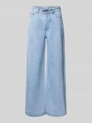 moves Wide Leg Jeans mit Bindegürtel Modell 'Adanna' in Jeansblau, Grö...