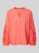 Seidensticker Regular Fit Bluse aus Baumwoll-Leinen-Mix in Koralle, Gr...