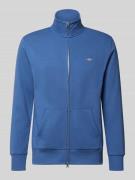 Gant Regular Fit Sweatjacke mit Stehkragen Modell 'Gield' in Royal, Gr...