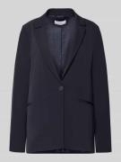 comma Relaxed Fit Blazer mit Reverskragen in Dunkelblau, Größe 34