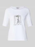 More & More Regular Fit T-Shirt mit Strasssteinbesatz Modell 'Januar' ...