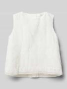Weise Regular Fit Blusentop mit Spitzenbesatz in Ecru, Größe 134