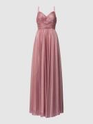 Unique Abendkleid in Maxilänge mit V-Ausschnitt in Mauve, Größe 34