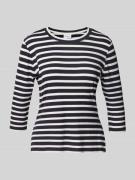 comma Longsleeve mit 3/4-Ärmel in Rauchblau, Größe 34