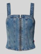 Levi's® Jeansbustier mit durchgehendem Reißverschluss in Jeansblau, Gr...