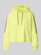 Marc Cain Hoodie mit Tunnelzug in Neon Gelb, Größe 44