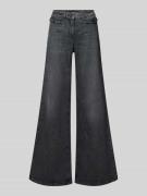 Luisa Cerano Wide Fit Jeans mit Gesäßtaschen in Black, Größe 34