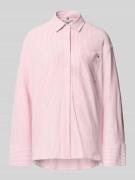 Tommy Hilfiger Oversized Langarmbluse aus Baumwoll-Mix in Rosa, Größe ...