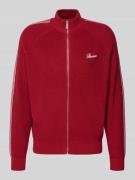 REVIEW Regular Fit Jacke in Strick-Optik in Rot, Größe L