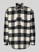 Tommy Jeans Regular Fit Hemdjacke mit Karomuster in Black, Größe M