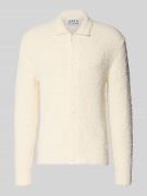 JAKE*S STUDIO MEN Strickjacke mit Knopfleiste in Ecru, Größe L