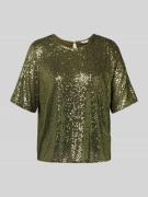 mbyM Blusenshirt mit Paillettenbesatz Modell 'Emrilla' in Dunkelgruen,...