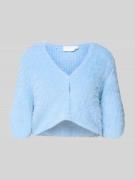 Jake*s Cocktail Regular Fit Jacke in Strick-Optik in Sky, Größe 32