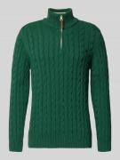 Superdry Strickpullover aus reiner Baumwolle in Dunkelgruen, Größe L