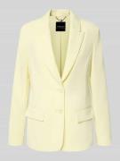 Marc Cain Regular Fit Blazer mit Reverskragen in Hellgelb, Größe 34