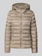 Jake*s Casual Steppjacke mit Kapuze in Stein, Größe 34