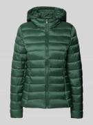 Jake*s Casual Steppjacke mit Kapuze in Dunkelgruen, Größe 42