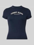 Tommy Jeans Slim Fit T-Shirt aus Baumwoll-Mix Modell 'SLIM VARSITY' in...